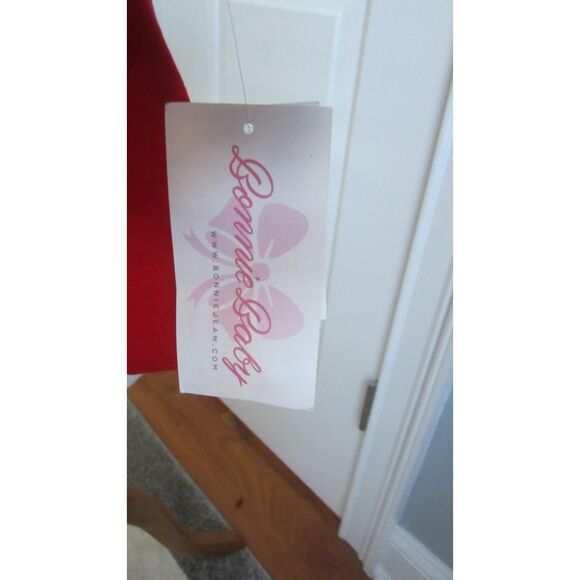 NWT BONNIE BABY RED CORDUROY SMOCKED CHRISTMAS TREE CLASIC DRESS 24MONTH - Picture 6 of 6